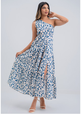 EMILIA ONE SHOULDER PRINTED DRESS